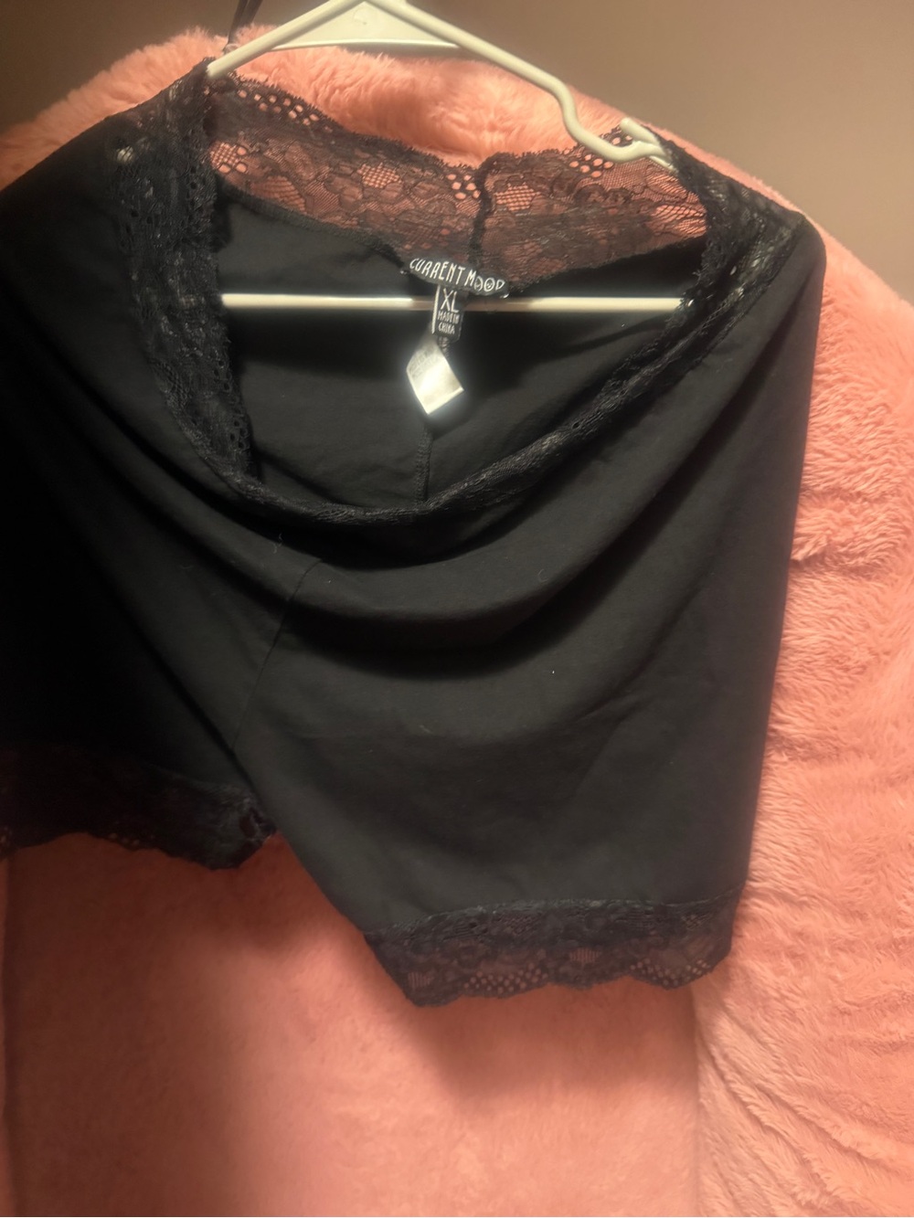 Current mood Women's Black Lace-Trim Slip - XL